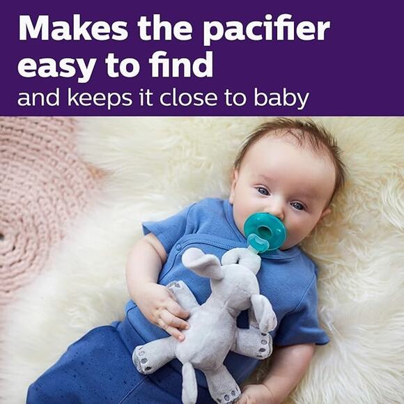 Philips AVENT Soothie Snuggle Pacifier Holder with Detachable Pacifier, Koala - Picture 2 of 5